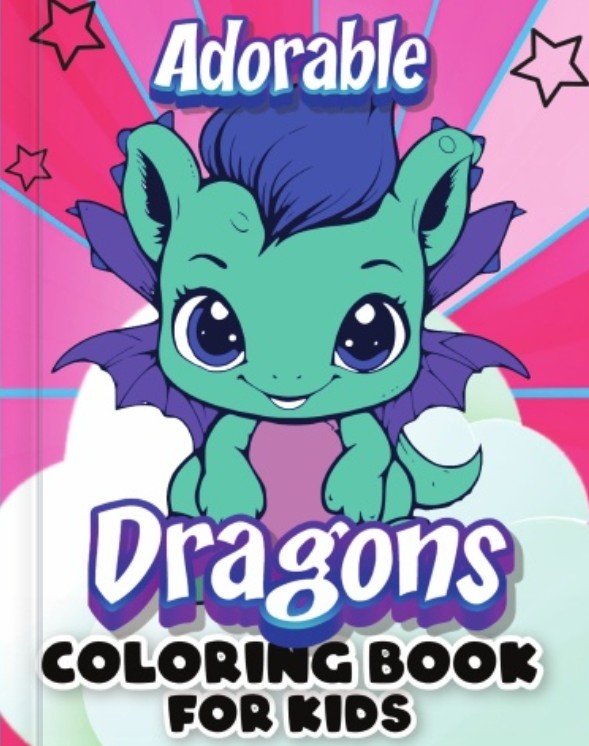 Cover of Adorable Dragons coloring book